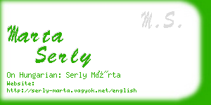 marta serly business card